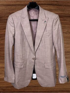 Stacy Adams Men’s Solid Light Camel Suit Jacket. Size 40L